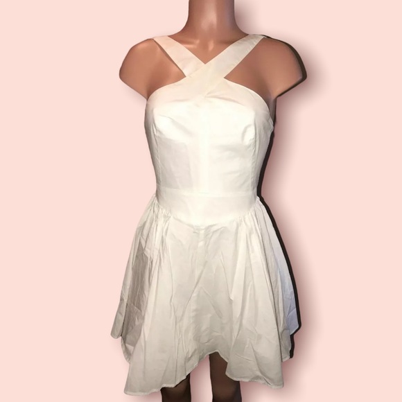 Victoria's Secret Moda Intl White Crisscross Dress size 4 - Picture 2 of 8
